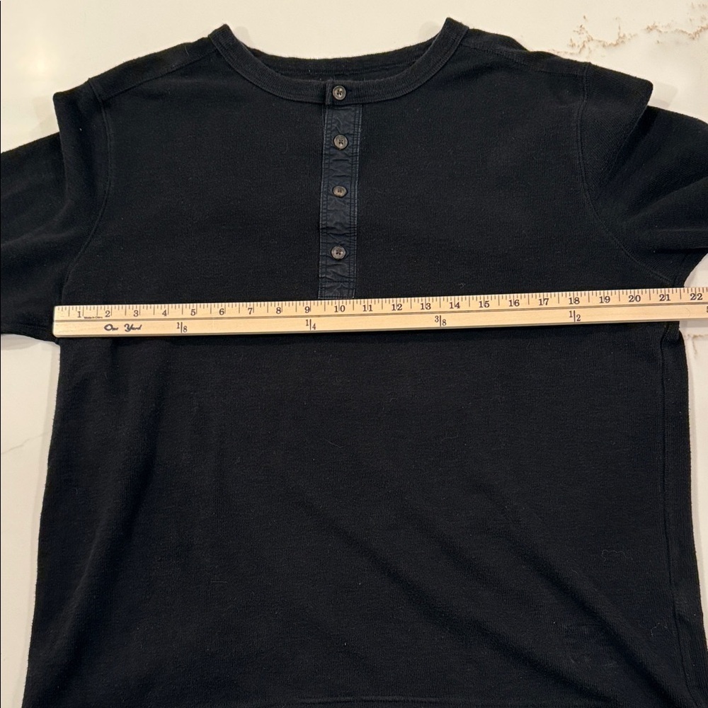 Banana Republic Black Henley Pullover Sweatshirt Men’s Large - Picture 4 of 6